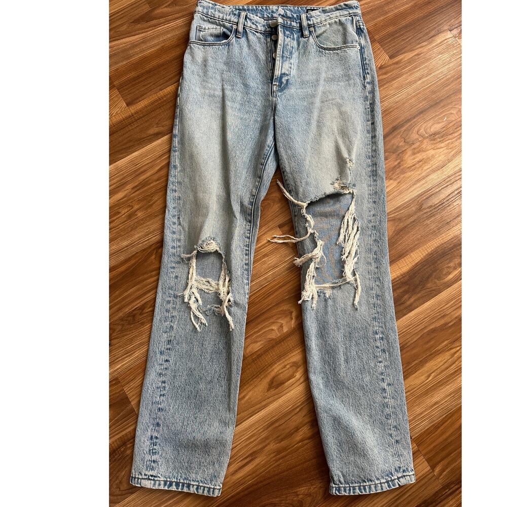 Blank NYC The Lexington Ripped Slim Straight Leg Denim Jeans 27